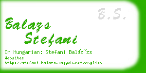 balazs stefani business card